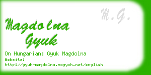 magdolna gyuk business card
